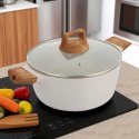 GARNEK MARMURKOWY 28cm Z POKRYWĄ BERGNER BG-30643 NATURALLY