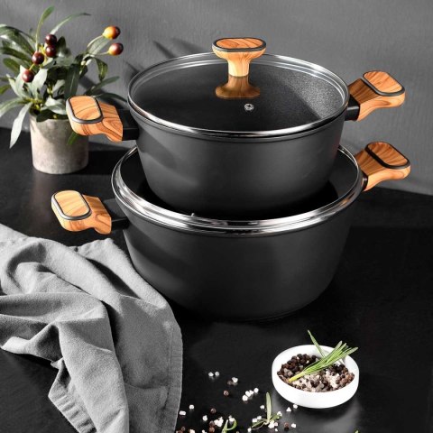 GARNEK MULTICLAD 20cm Z POKRYWĄ BERGNER BG-56036 CHARCOAL
