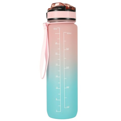 Butelka Motywacyjna 1L BPA FREE Bidon Sportowy ze Słomką Na Siłownię