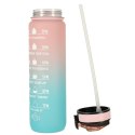 Butelka Motywacyjna 1L BPA FREE Bidon Sportowy ze Słomką Na Siłownię