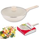 PATELNIA MARMURKOWA GŁĘBOKA WOK 28cm Z POKRYWĄ KLAUSBERG 28cm KB-7991